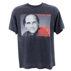 James Taylor Thats Why I'm Here 1986 concert tour tshirt 80s 1980s vintage